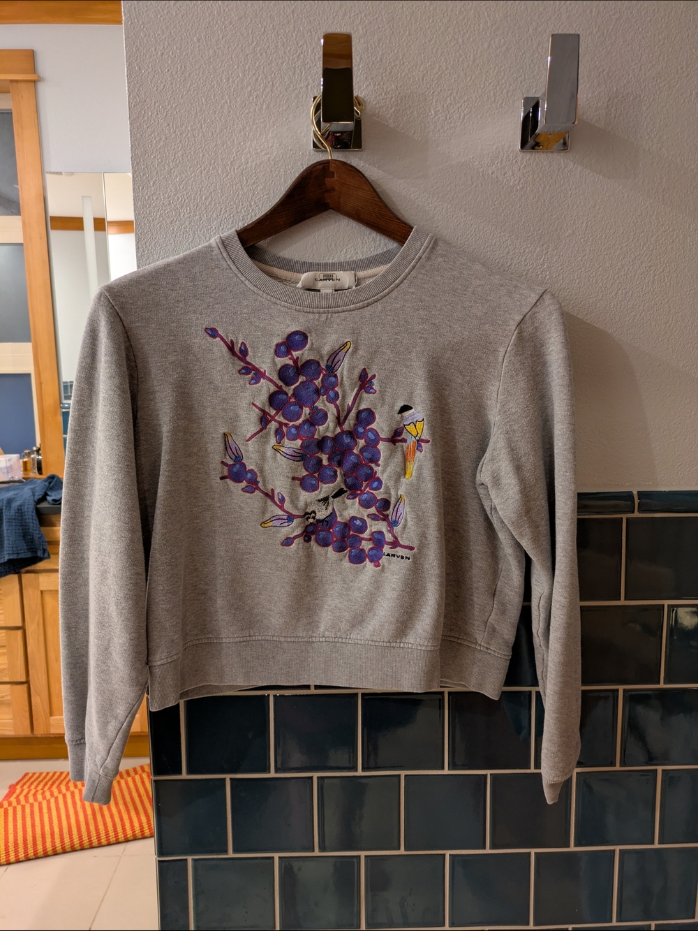 Carven Light Gray Crewneck Sweatshirt